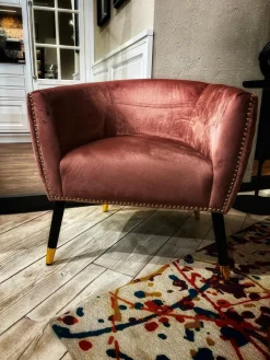 Poltrona Poltrona a conchiglia in velluto   in Tessuto SCONTATA^Bizzotto Online