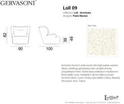 Poltrona Poltrona loll 09 in Tessuto SCONTATA^Gervasoni Discount