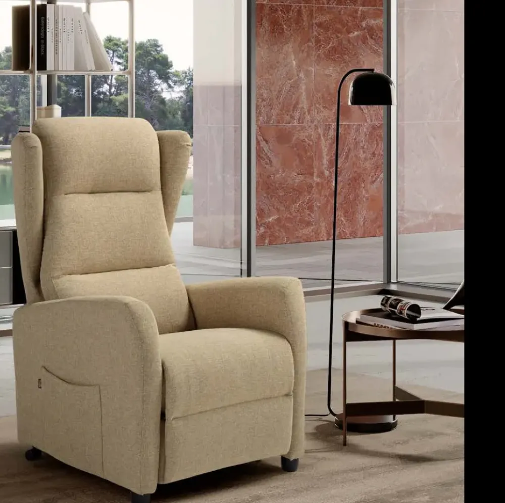 Collezione esclusiva Poltrona relax Con movimento relax Velvet Mottes selection in Offerta Outlet- Poltrone Relax