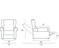 Online Poltrona relax Con movimento relax Vanity Mottes selection a prezzo Outlet Poltrone Relax