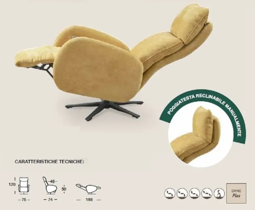 Poltrona relax Con movimento relax Ketty a prezzo scontato^Il Benessere