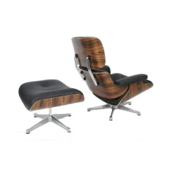 Outlet Poltrona relax in Pelle James lounge chair con ottoman in Offerta Outlet Poltrone Relax