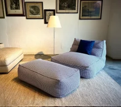 Verzelloni Poltrona relax in Tessuto Poltrona e pouff zoe scontata- Poltrone Relax