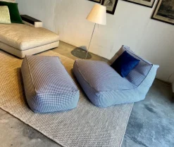 Verzelloni Poltrona relax in Tessuto Poltrona e pouff zoe scontata- Poltrone Relax