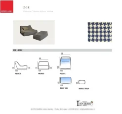 Verzelloni Poltrona relax in Tessuto Poltrona e pouff zoe scontata- Poltrone Relax