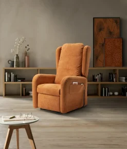 Poltrona relax in Tessuto Bianca in Offerta Outlet^Il Benessere Outlet