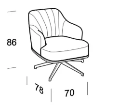 Poltroncina Aaron. Seduta fissa e design moderno. Mottes selection a prezzi outlet.^Collezione esclusiva Clearance