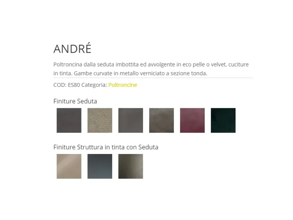 Poltroncina André a marchio SCONTATA^Ozzio Outlet