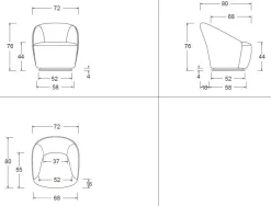 Online Poltroncina Jolie * Con seduta fissa in offerta Poltrone