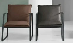 Md work Poltroncina modello Sedia design  mod italia 3 colori   in Ecopelle a prezzo Outlet- Poltrone