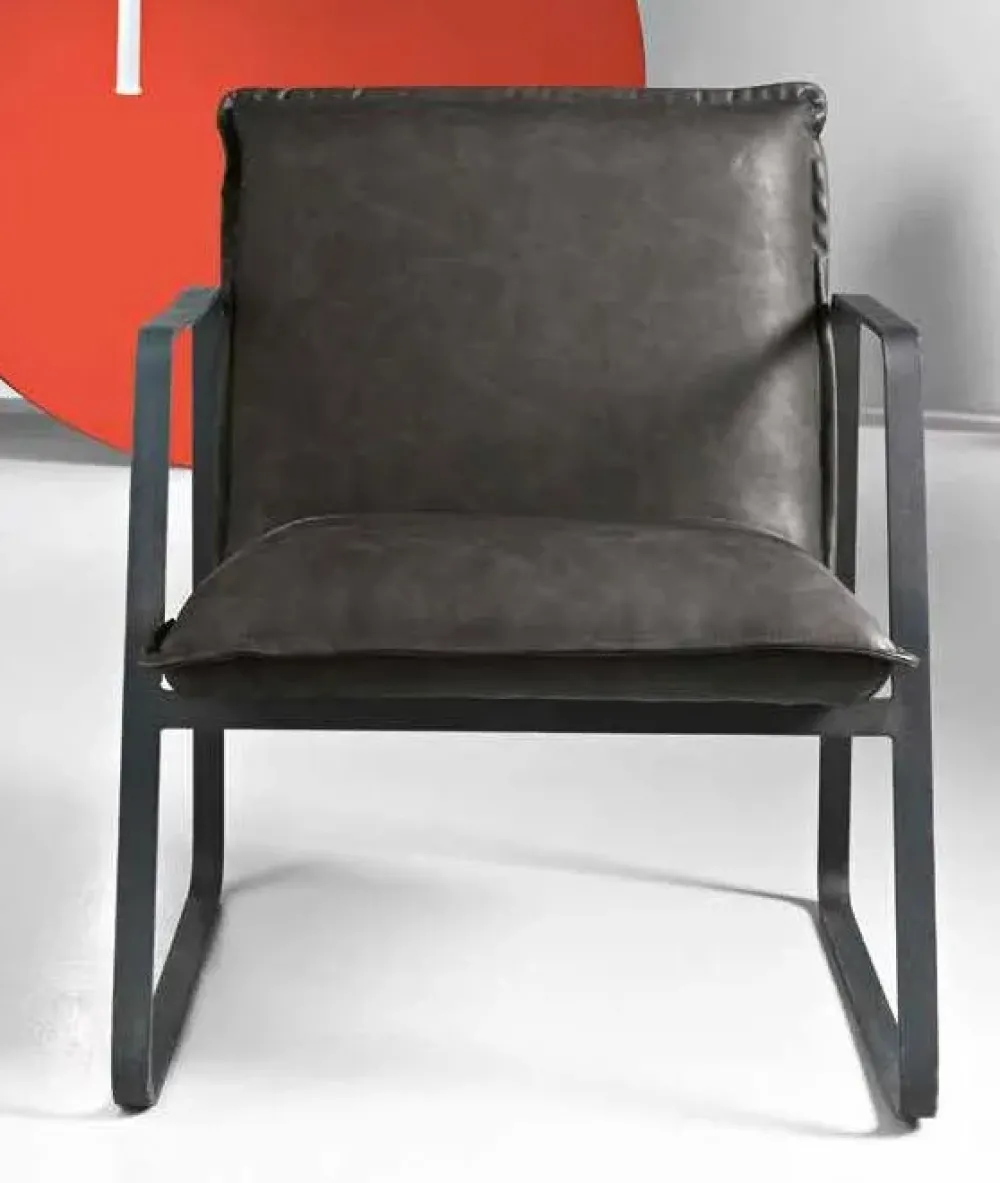 Md work Poltroncina modello Sedia design mod italia 3 colori in Ecopelle a prezzo Outlet- Poltrone