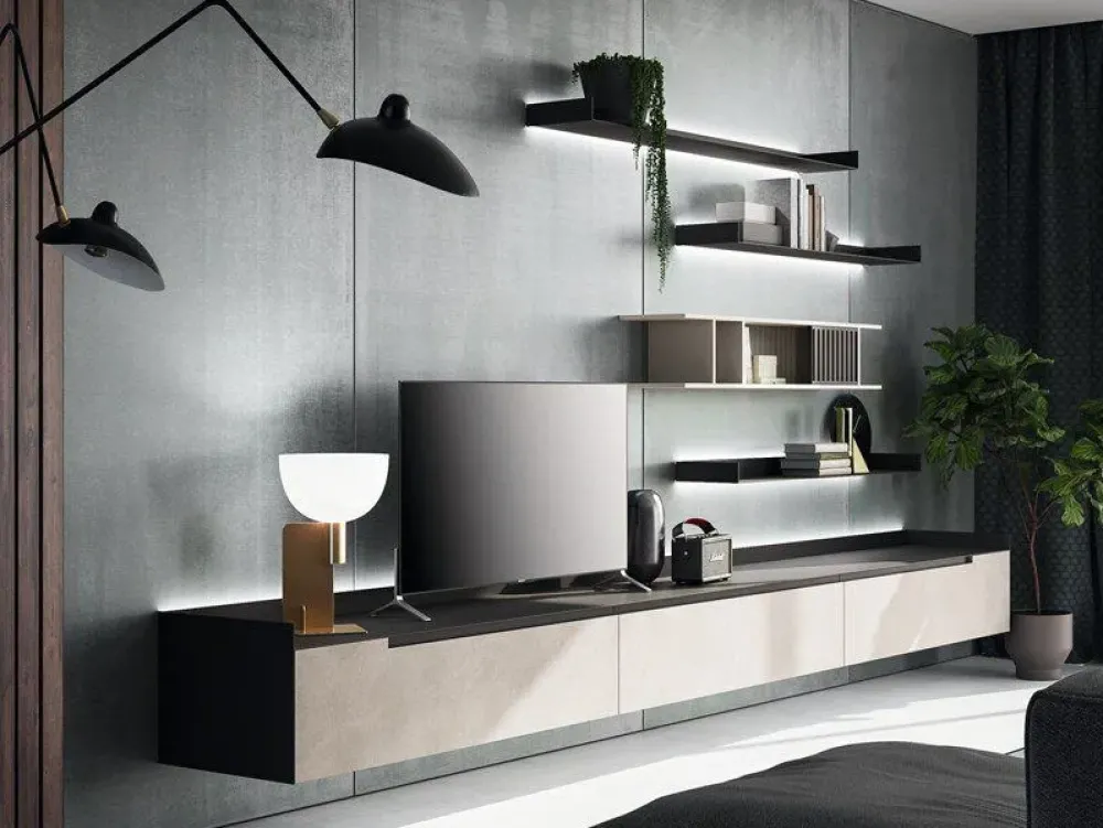 Dall'Agnese Porta tv per il living modello Slim 3 di scontato- Porta Tv