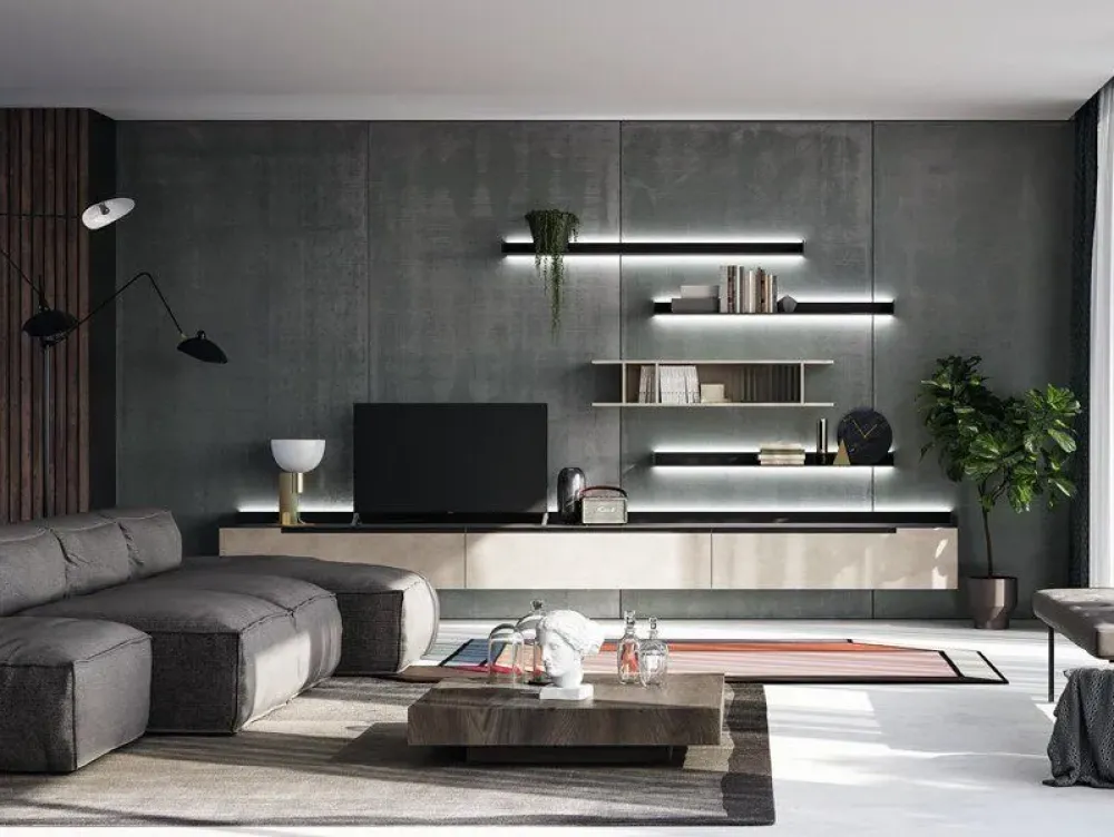 Dall'Agnese Porta tv per il living modello Slim 3 di scontato- Porta Tv