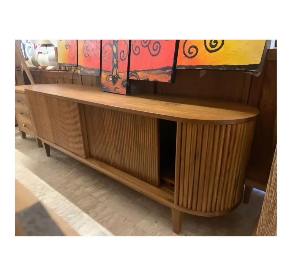 Outlet Etnico Porta tv per il soggiorno modello Mobile porta tv teak 200 di scontato- Porta Tv