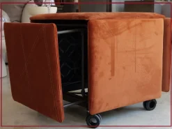 Clearance Pouf in tessuto Cubix a marchio a prezzo ribassato Pouf