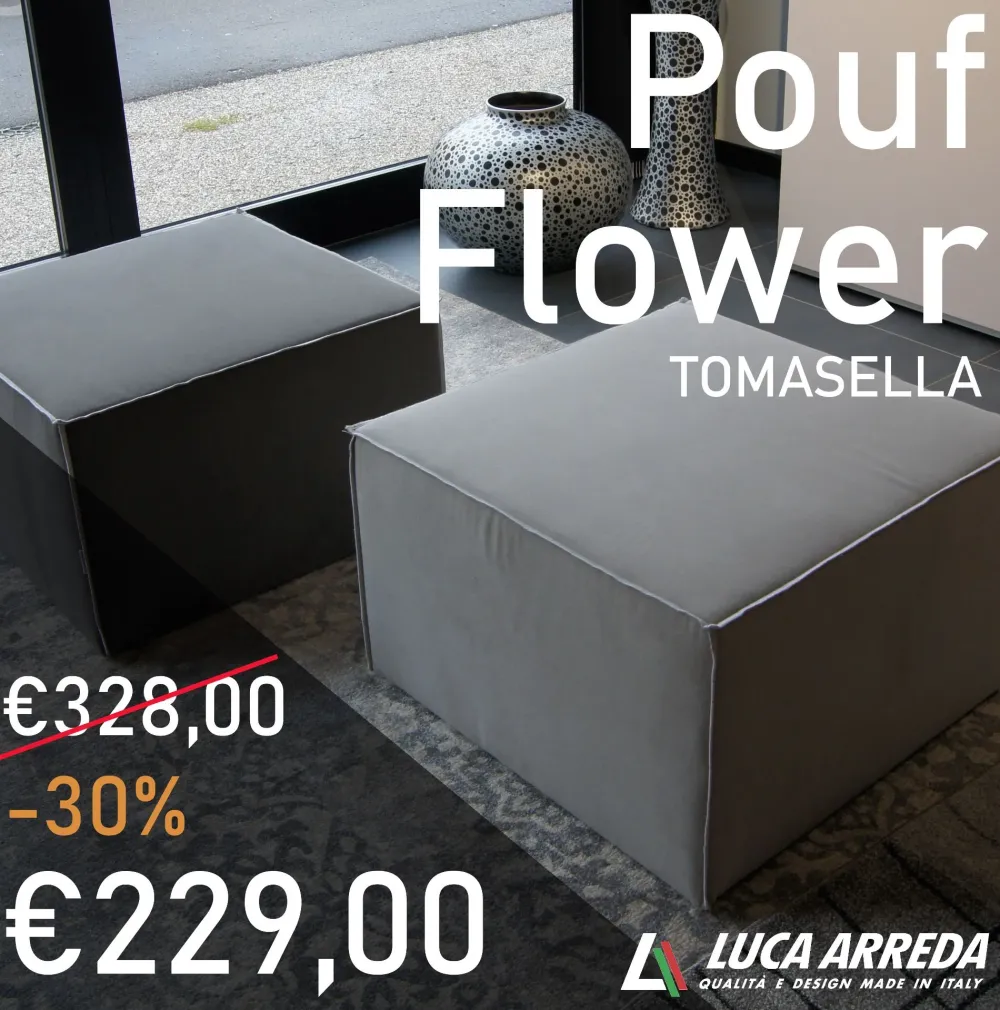 Pouf in tessuto Flower a marchio a prezzo ribassato^Tomasella Online