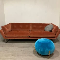 Clearance Pouf in tessuto Geo a marchio a prezzo ribassato Pouf