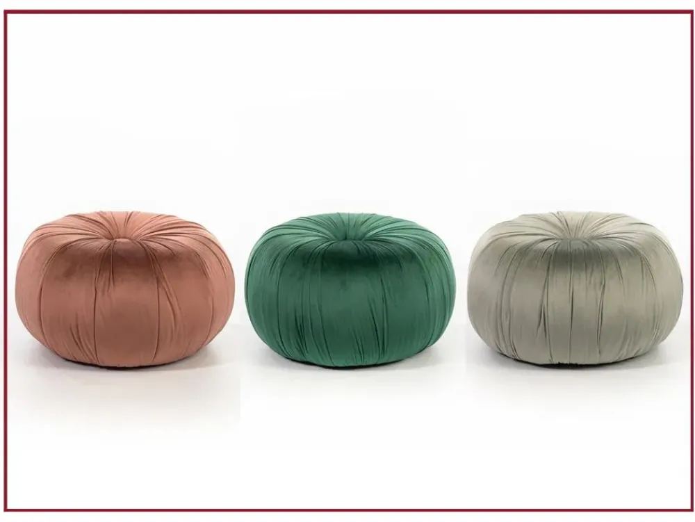 Clearance Pouf in tessuto Kaia a marchio a prezzo scontato Pouf