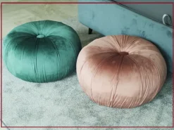 Clearance Pouf in tessuto Kaia a marchio a prezzo scontato Pouf