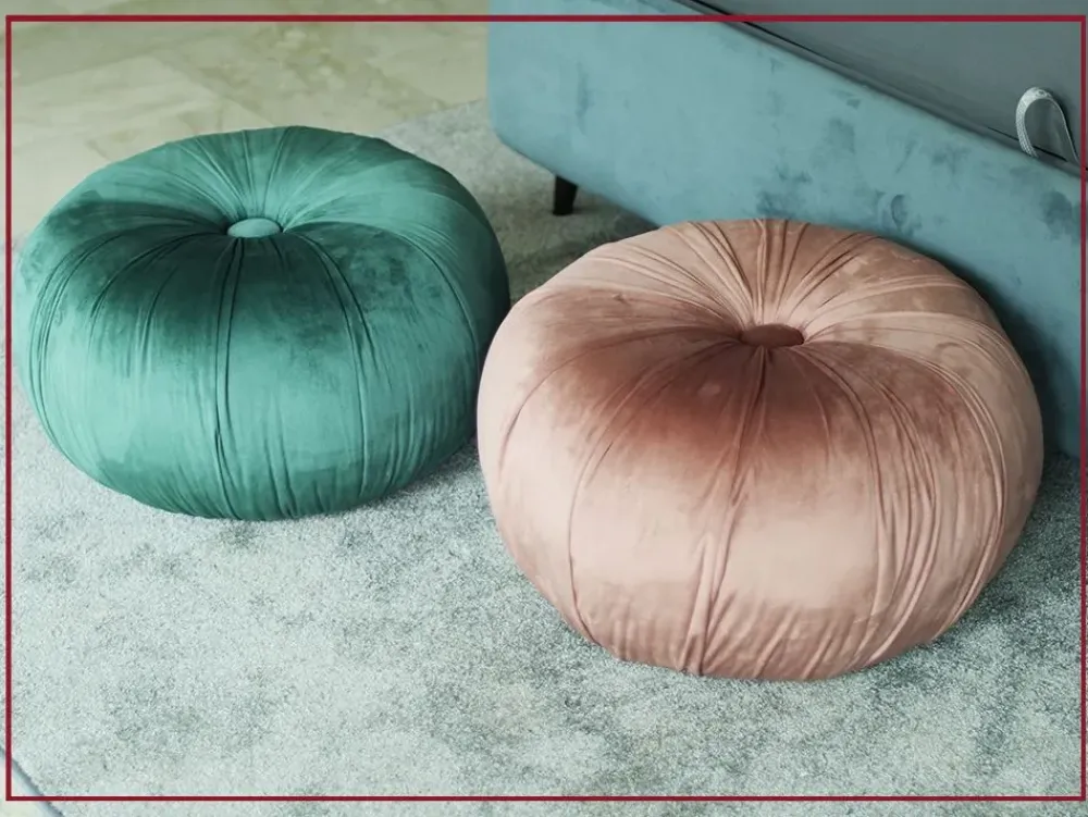 Clearance Pouf in tessuto Kaia a marchio a prezzo scontato Pouf