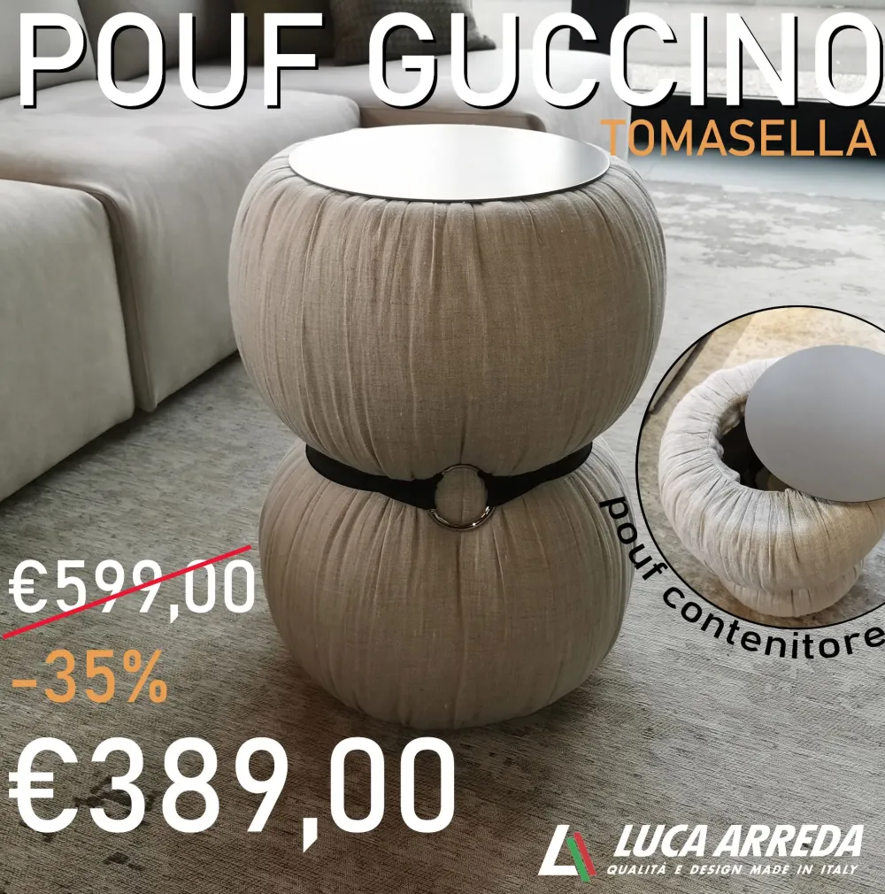 Sale Pouf moderno modello Guccino a prezzo Outlet Pouf