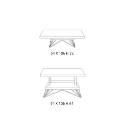 Sale Prezzi ribassati per il tavolino moderno Ray di Tavolini