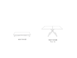Prezzi ribassati per il tavolino moderno Mondial di^Ozzio Sale