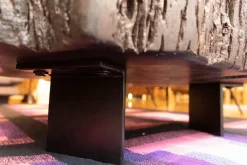 Artigianale Prezzi ribassati per il tavolino design N. 1 tavolino legno massello sezione originale tronco di- Tavolini