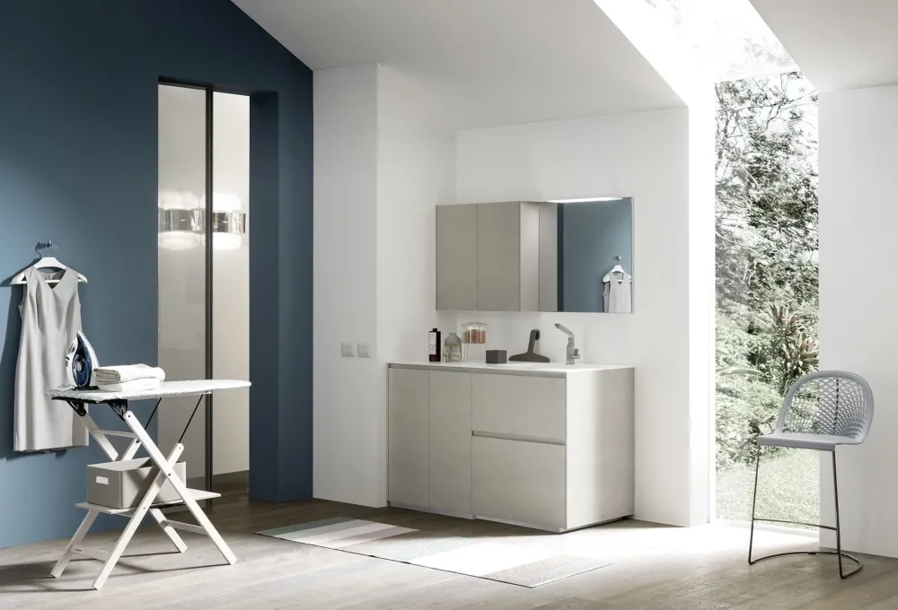 Sale Progetta il tuo bagno con Laundry System C5 a prezzo scontato! Mobili Bagno A Terra