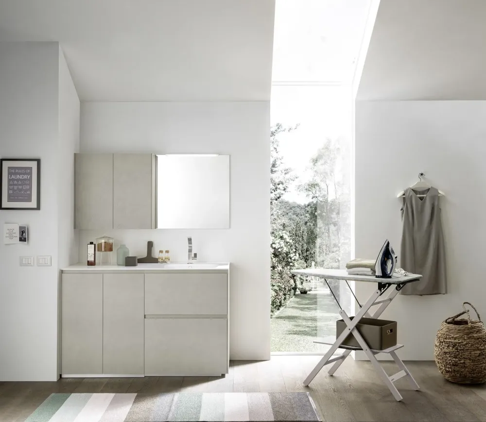 Sale Progetta il tuo bagno con Laundry System C5 a prezzo scontato! Mobili Bagno A Terra