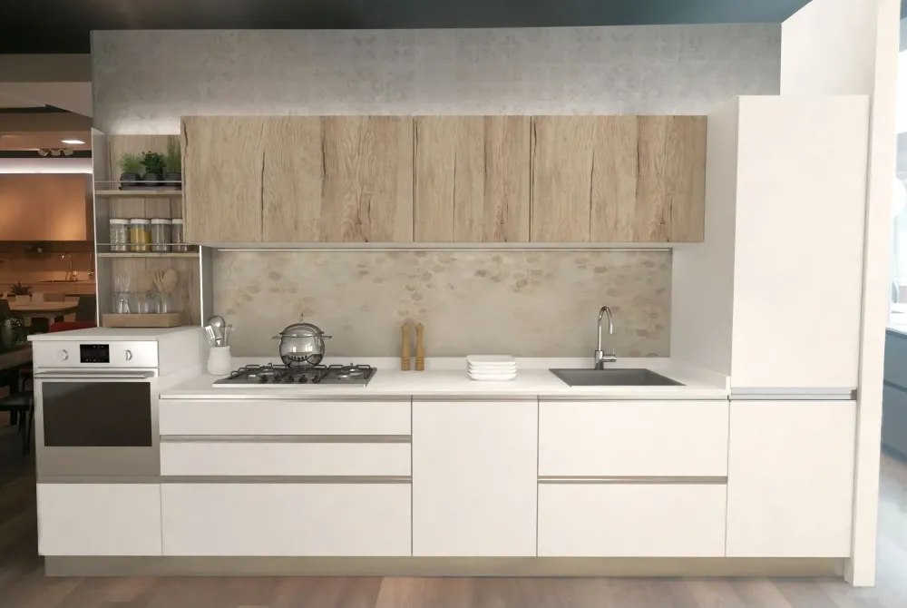 Online Progetta la tua cucina bianca moderna lineare Start con ! Cucine Lineari|Cucine Moderne