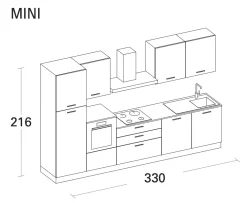 Arrex Progettista interni: Composizione 330-02 moderna e lineare, scontata. Colori unici!- Cucine Lineari|Cucine Moderne