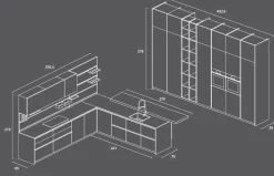 Colombini Casa Richiedi il prezzo: cucina altri colori moderna Pratica compo.01 di in Offerta Outlet- Cucine Ad Angolo|Cucine Moderne