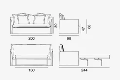 Richiedi il prezzo del Divano letto Ghost 15 ! Ideale per l'architetto.^Gervasoni Best