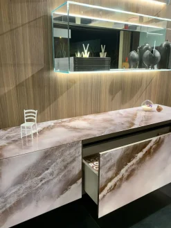 Richiedi ora il prezzo della parete attrezzata Living materia alabastro di^Lago Online