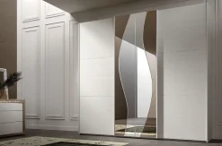 Sconto 40% su Armadio Aurora 3 ante scorrevoli con specchi bicolore. Cin a prezzo scontato!^Dal Cin Best