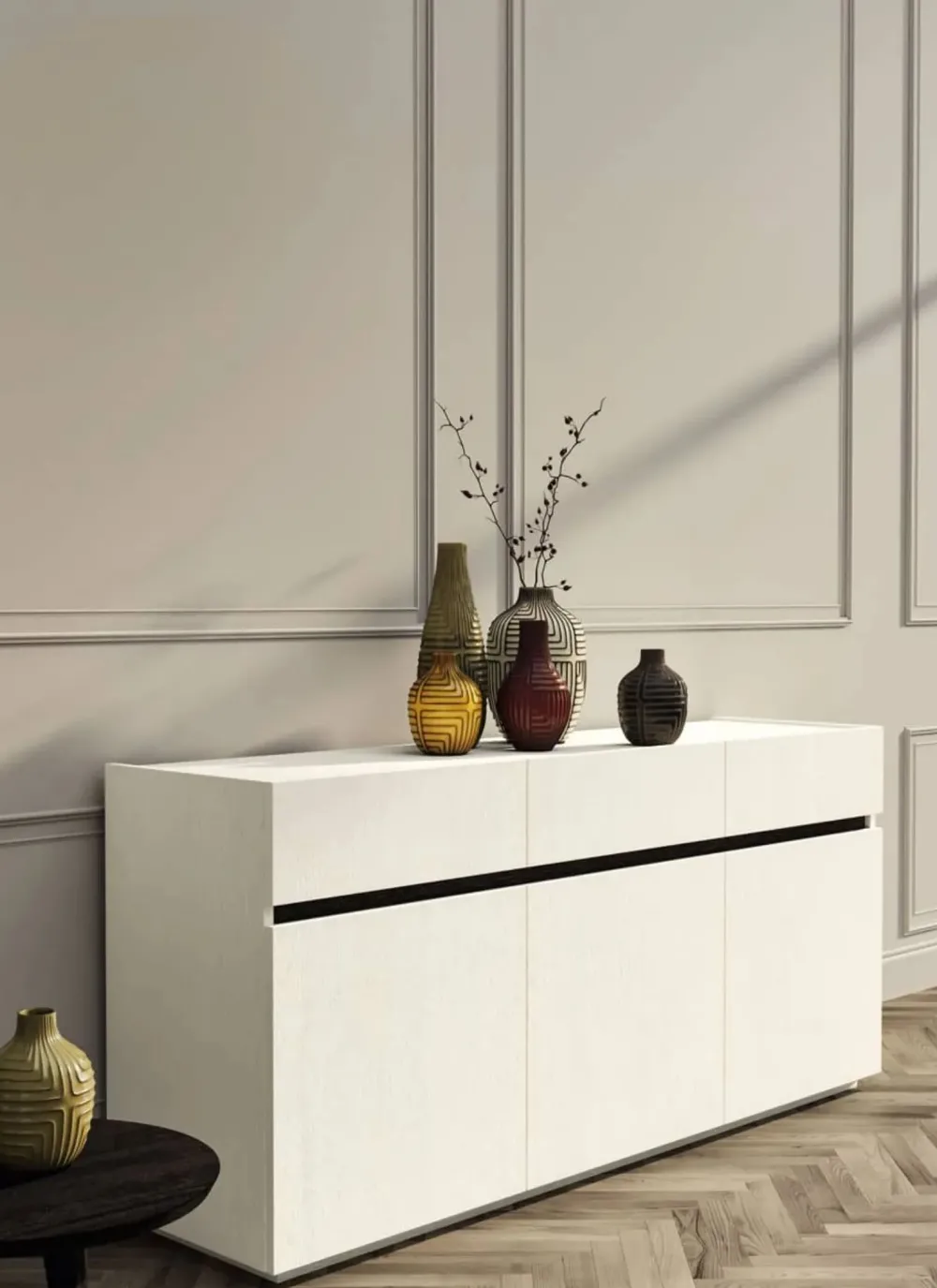 Discount Sconto -37% su Madia Teca di . Stile moderno! Acquista ora! Madie