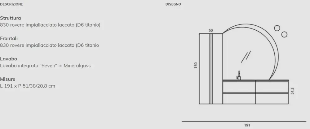 Sconto del 30% su Mobile Bagno Sospeso Jacana ! Acquista ora!^Compab Outlet