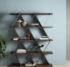 Tonin Casa Scopri Castle: libreria in legno scontata -30%! Ottieni un arredo di qualità a prezzo scontato.- Librerie