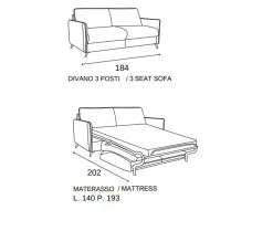 Clearance Scopri il Divano Letto Luxury Md: 48% di sconto! Memory Work in OFFERTA. Divani Letto|Divani