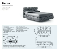 Outlet Scopri il Letto moderno Marvin con uno sconto del 30%! Letti