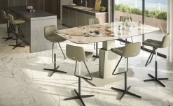 Cattelan Italia Scopri il Tavolo Aviator in offerta outlet! Marmo sagomato, keramik lift.- Tavoli