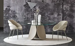 Scopri il Tavolo con piano in vetro rotondo a prezzo outlet!^Cattelan Italia New
