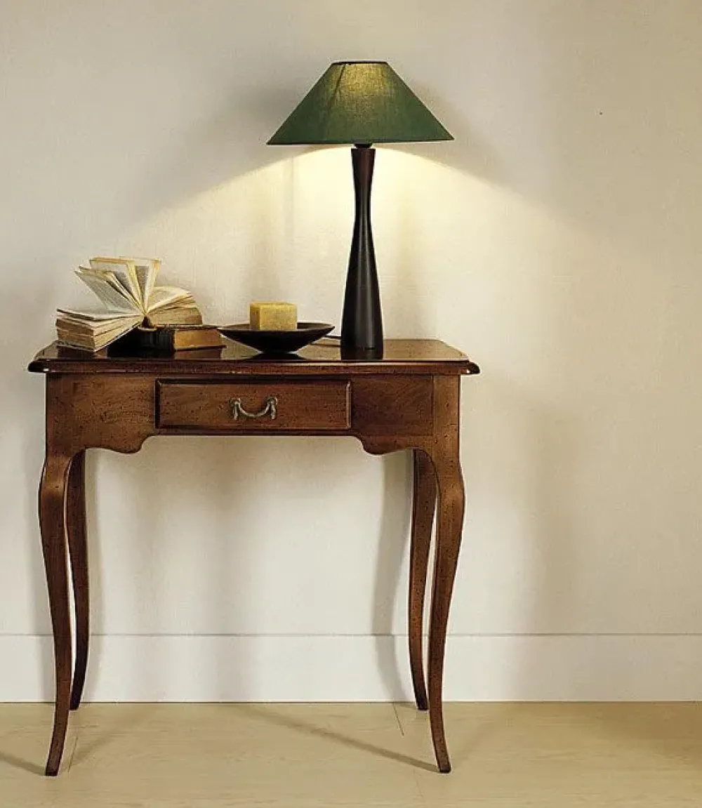 Sale Scopri la consolle Consolle con cassetto versione noce in promo-sconto del 40% in offerta Consolle