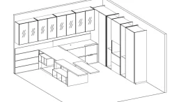 Scopri la cucina Atelier moderna in altri colori con penisola Aster scontata del 60%!^Aster cucine Best