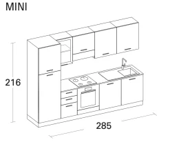 Arrex Scopri la cucina moderna lineare Composizione 285 in altri colori!- Cucine Lineari|Cucine Moderne