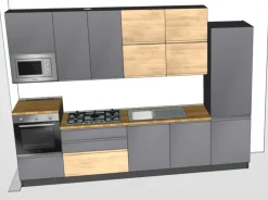 Net Cucine Scopri la cucina moderna rovere chiaro Net a 3400€! New Kelly lineare, un'occasione!- Cucine Lineari|Cucine Moderne
