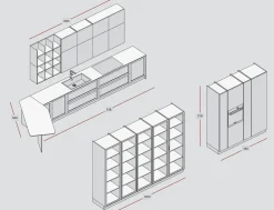 Hot Scopri la cucina Penta / lungomare compo 12 di in OFFERTA OUTLET Cucine Lineari|Cucine Moderne