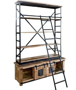 Discount Scopri la Libreria industrial newport con scala etnica a prezzo scontato. Outlet arredamento! Librerie