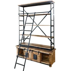 Discount Scopri la Libreria industrial newport con scala etnica a prezzo scontato. Outlet arredamento! Librerie